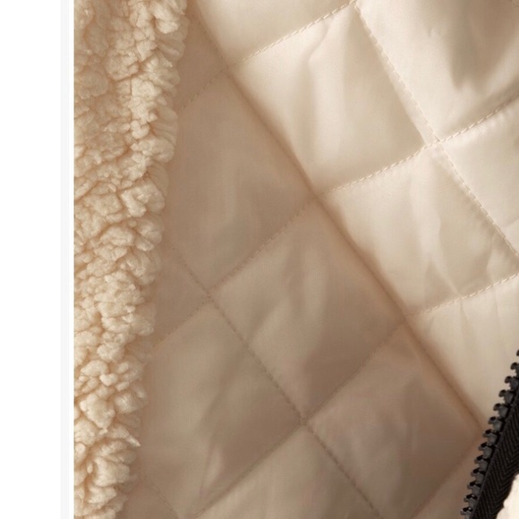 Ivory Sail Zip-Up Sherpa Jacket size L - Picture 4 of 4